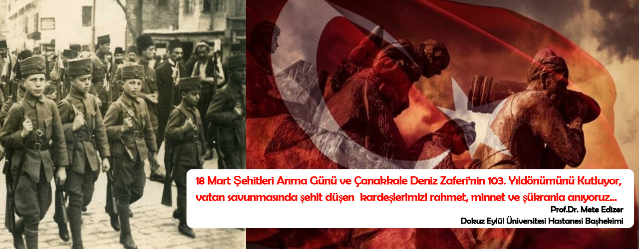 18 Mart Şehitleri Anma G&uuml;n&uuml; ve &Ccedil;anakkale Deniz Zaferi&rsquo;nin 103. Yıld&ouml;n&uuml;m&uuml;n&uuml; Kutluyor, vatan savunmasında şehit d&uuml;şen kardeşlerimizi rahmet, minnet ve ş&uuml;kranla anıyoruz...
