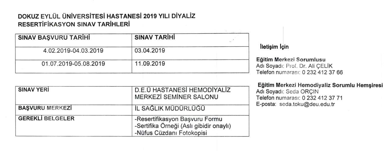 nefroloji sinav duyurusu